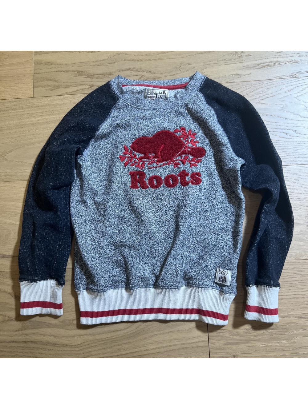 Roots Cabin Kids' Gray heather SweaTee – Size 7